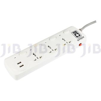 SURGE ANITECH 4-WAY 2USB (H527) WHITE 3-Y ขาย SURGE ANITECH 4-WAY 2USB (H527) WHITE 3-Y