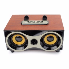 Telecorsa Wireless speaker 6series  ลำโพงบลูทูธ ลายไม้  รุ่น WoodenSpeaker18C