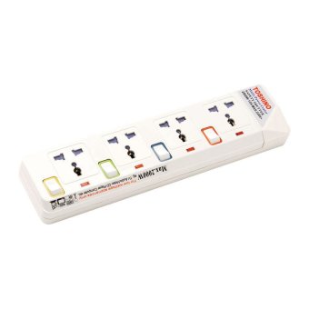 Toshino รางปลั๊กไฟกันไฟกระชาก 4 ช่อง 4 สวิตช์ 4.5 เมตร E-9145Y - White