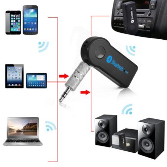 Universal 3.5mm Streaming Car A2DP Wireless Bluetooth Car Kit AUXAudio Music Receiver Adapter Handsfree with Mic For Phone MP3