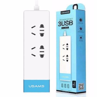 ซื้อ/ขาย USAMS ปลั๊กไฟบ้าน 2 ช่อง และ USB 3 Port รุ่น US-ZB005