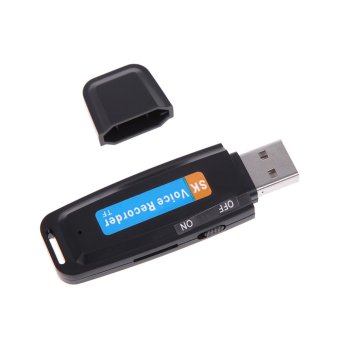 USB 2.0 U-Disk Digital Audio Voice Recorder (Black)