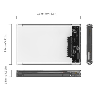 USB3.0 To SATA3.0 External Hard Drive Enclosure Hard Disk Storage Box With SATA To USB Connector Cable Support UASP For 2.5inches HDD And SSD SATA Interface External Gard Drive Clear July 2018 - 4 USB3.0 to SATA3.0 External Hard Drive Enclosure Hard Disk Storage Box with SATA to USB Connector Cable Support UASP for 2.5inches HDD and SSD SATA Interface External Gard Drive Clear - 4