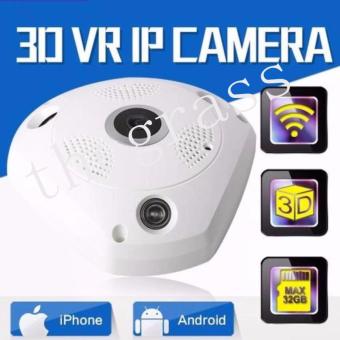 VR CAM กล้องวงจรปิดไร้สาย 3D Panoramic Camera Lens 360°(สีขาว)