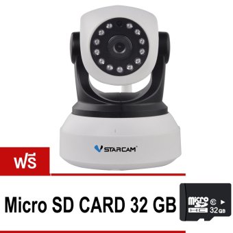 VSTARCAM กล้องวงจรปิด IP CAMERA รุ่น C7824 1.0 Mp and IR Cut WIP HD ONVIF – สีขาว/ดำ(แถมฟรี Memory 32 GB )