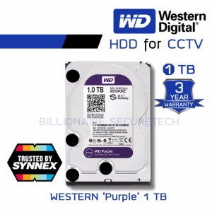 สินค้า WD P 1TB 3.5\" Harddisk for CCTV - WD10PURZ ( สีม่วง ) (by SYNNEX)