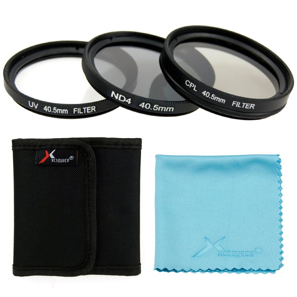 XCSource ชุดฟิลเตอร์ 40.5mm UV + CPL + ND4 Filter Set + ผ้า สำหรับNikon 1 J1 V1 V2 Camera DSLR XCSource ชุดฟิลเตอร์ 40.5mm UV + CPL + ND4 Filter Set + ผ้า สำหรับNikon 1 J1 V1 V2 Camera DSLR