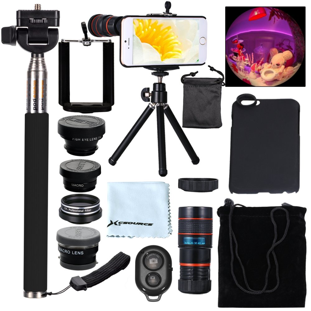 XCSource เลนส์ติดโทรศัพท์ Fisheye Wide Angle Macro 8X Telephotoสำหรับ iPhone 6 4.7 XCSource เลนส์ติดโทรศัพท์ Fisheye Wide Angle Macro 8X Telephotoสำหรับ iPhone 6 4.7