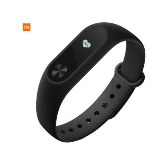 Xiaomi Mi Band 2กันน้ำสายรัดข้อมือสายรัดข้อมืออัจฉริยะตัววัดอัตราการเต้นของหัวใจ-สีดำ