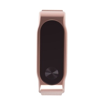 สายรัดข้อมือชุบสเตนเลสสำหรับ Xiaomi Mi Band 2สายรัดข้อมือสร้อยข้อมือเจ็บตัววัดอัตราการเต้นของหัวใจในกุหลาบทอง