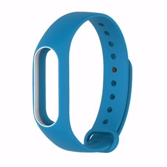 Xiaomi สายรัดข้อมือ Wristband Strap for Xiaomi Mi Band 2 (Light Blue White)