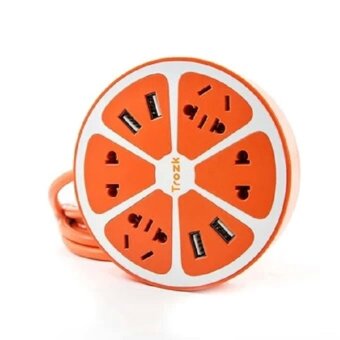 ราคา Zetouch TROZK ปลั๊กไฟอเนกประสงค์รูปผลไม้ (สีส้ม)