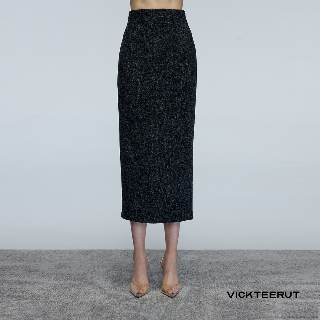 VICKTEERUT (ราคาปกติ 9,480-.) Re-Edition Tweed Pencil Skirt กระโปรงสอบ ผ้าทวีด ราคา 3,792 บาท*ส่งฟรี