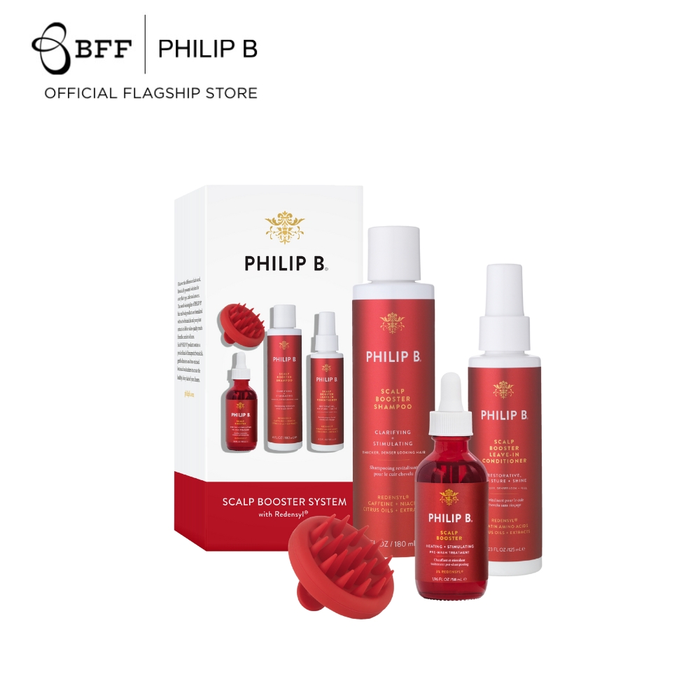 [สินค้าใหม่ Exclusive Set] Philip B - Scalp Booster System บูสต์หนังศีรษะ สยบปัญหาผมร่วง (bff, ลดผมร่วง, ดูแลหนังศีรษะ, รังแค, คัน) ราคา 11,350 บาท*ส่งฟรี