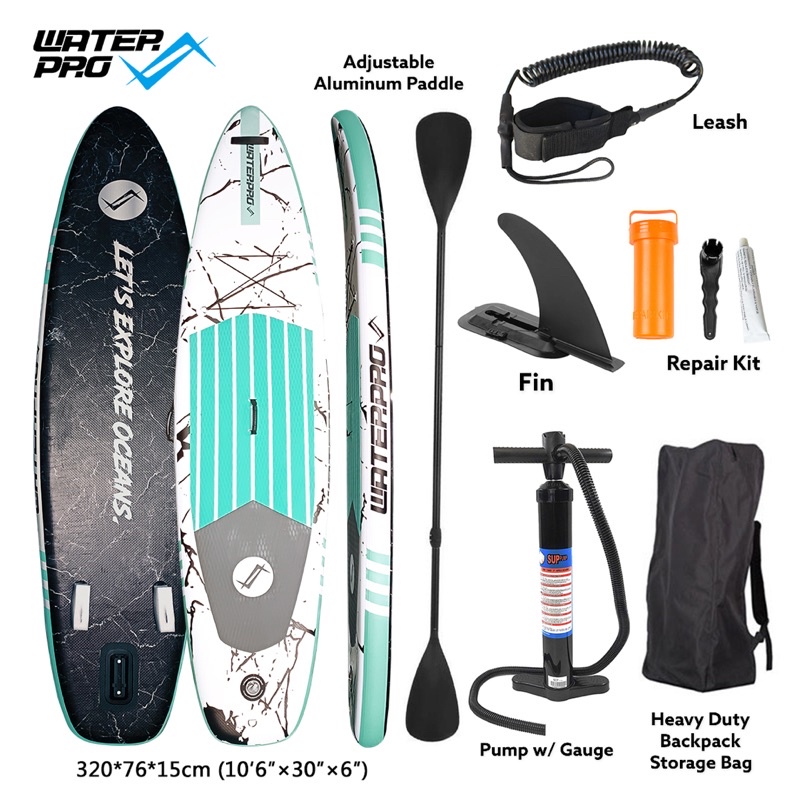 บอร์ดยืนพายแบบสูบลม – INFLATABLE STAND UP PADDLE BOARD แบรนด์ WATER PRO ราคา 18,900 บาท*ส่งฟรี