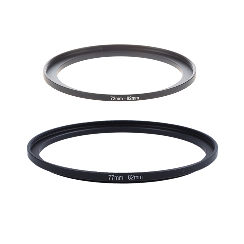 2x Camera Parts 72mm to 82mm & 77mm to 82mm Lens Filter Step Up