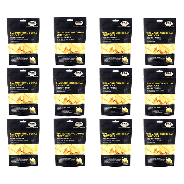 (12PCs) TAI GUO PIN THAI MONTHONG DURIAN CRISPY CHIP 65 g ราคา 3,000 บาท*ส่งฟรี