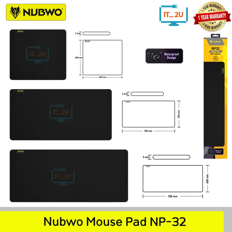 ภาพหน้าปกสินค้าNubwo NP032 Mouse Pad Speed 700x350mm/900x400 mm แผ่นรองเม้าส์ ขนาดใหญ่ WaterProof จากร้าน it.2u บน Lazada