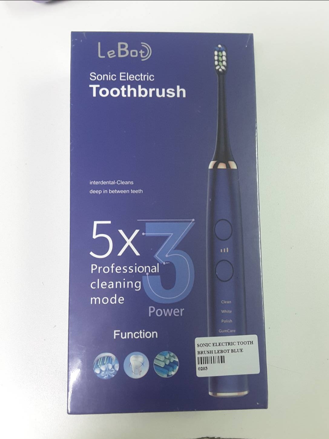 เเปรงสีฟันไฟฟ้า SONIC ELECTRIC TOOTHBRUSH LEBOT มีให้เลือก4สี WHITE / PINK / BLACK / BLUE *เเถมเเปรงเเยกอีก 1 ชิ้น* ใช้งานง่าย ชาร์จ1ครั้งใช้งานได้21วัน