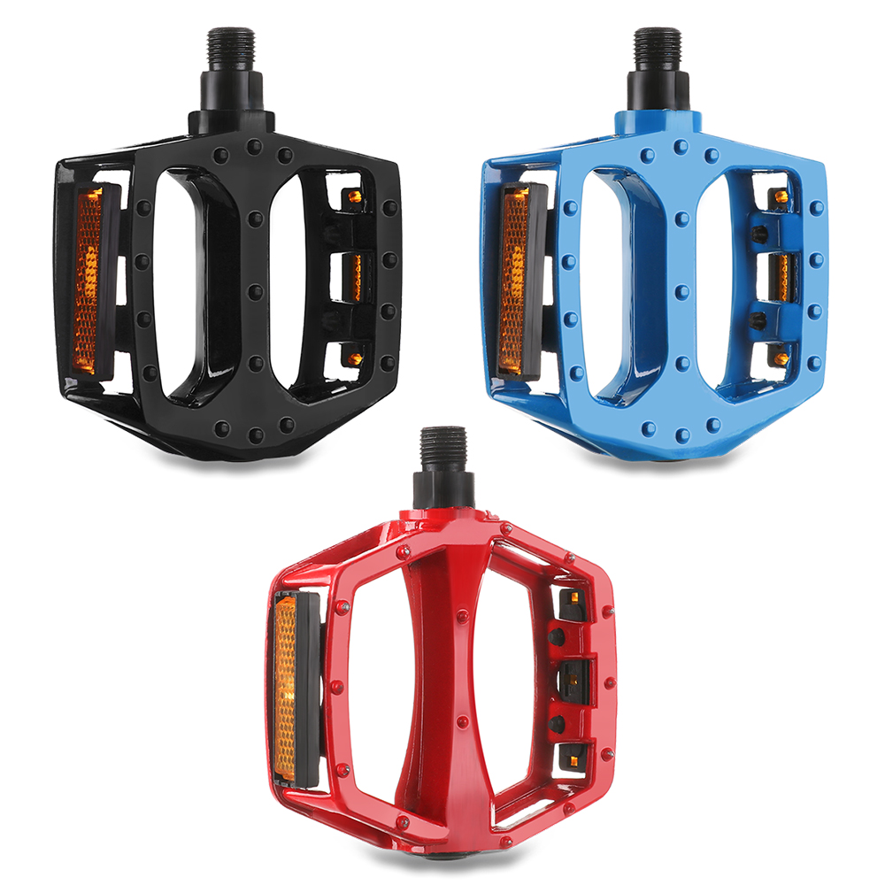 ADYQKU0DH 1 Pair Wide Sealed Bearing Aluminium Alloy Universal Flat Platform Pedaling Mountain Bike Pedals Bicycle Pedals Cycling Accessories