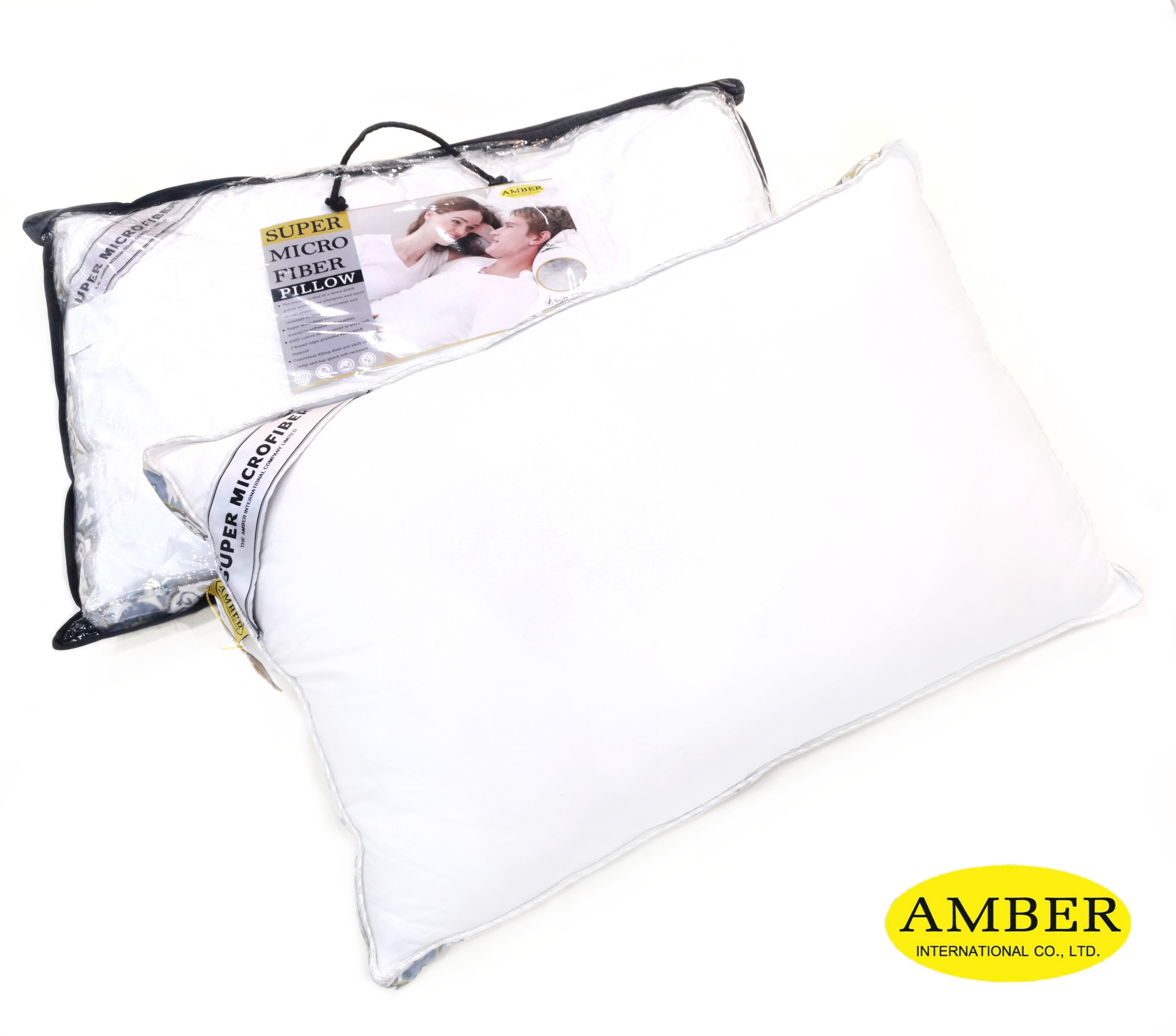 หมอนAmber ซุปเปอร์ไมโครไฟเบอร์ (Soft) สำหรับคนนอนปานกลาง Amber Super Microfiber pillow (Soft) ราคา 1,550 บาท*ส่งฟรี