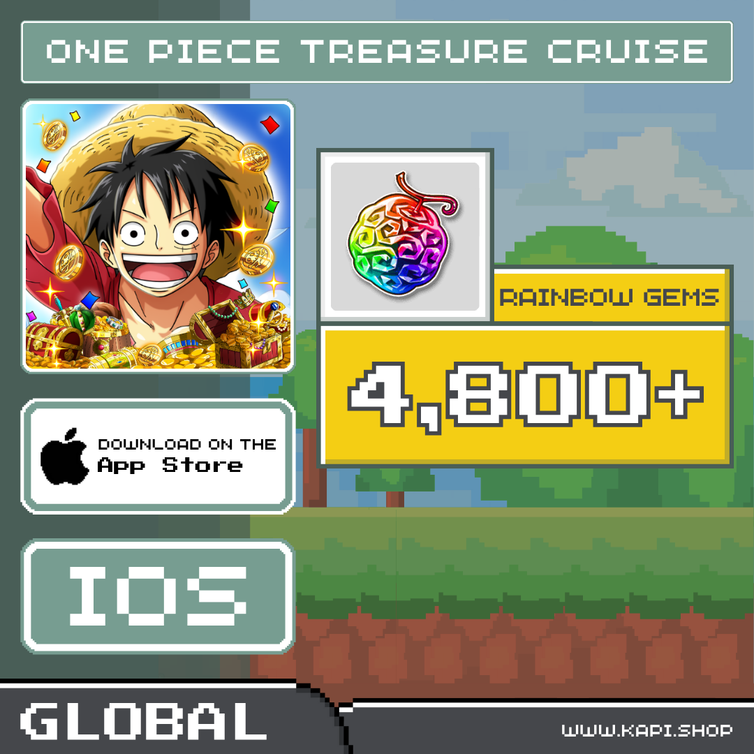 ONE PIECE TREASURE CRUISE (Global-iOS) - 4,800+ Rainbow Gems ราคา 290 บาท*ส่งฟรี