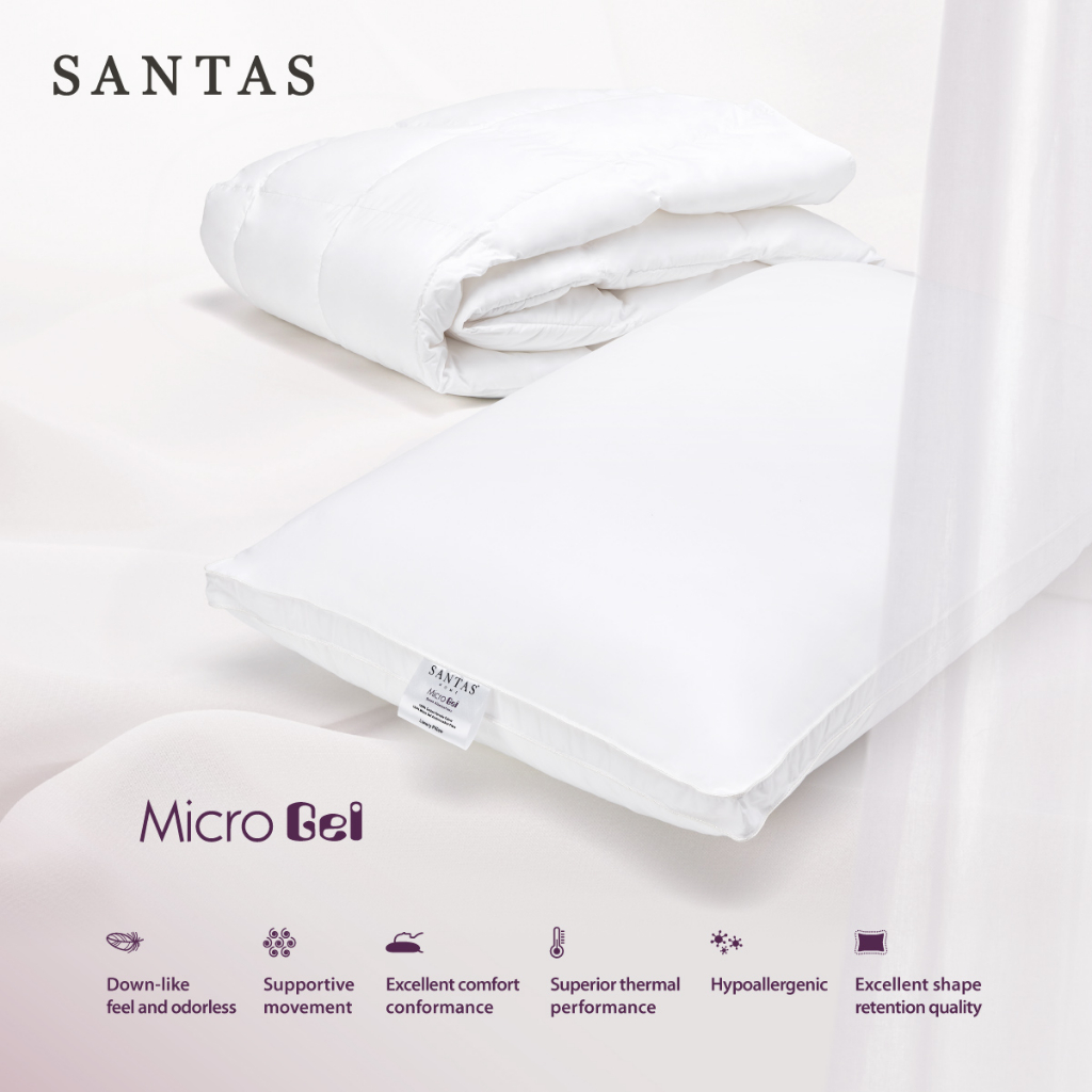 SANTAS หมอนหนุน - รุ่น MICRO GEL - LUXURY ขนาด 19x29 นิ้ว ราคา 1,960 บาท*ส่งฟรี
