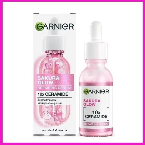 Garnier Sakura Glow Repairing Serum 10X Ceramide 30 Ml. ราคา 369 บาท*ส่งฟรี
