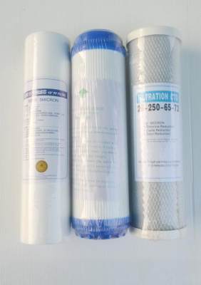 ชุดไส้กรองน้ำ 3 ขั้นตอน 10 นิ้ว PP/GAC/CTO 3 Stages Cartridge filter