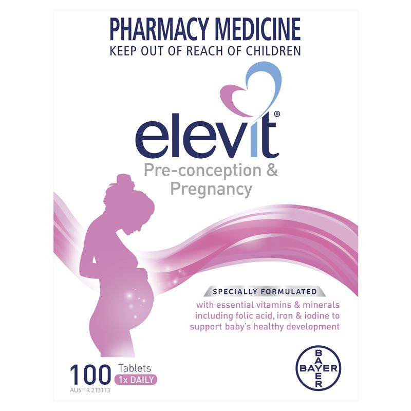 ข้อมูลเกี่ยวกับ เอเลวิท วิตามินเตรียมตั้งครรภ์ Elevit pregnancy mitamin 100 tablets อาหารเสริมสำหรับคุณแม่เตรียมตั้งครรภ์