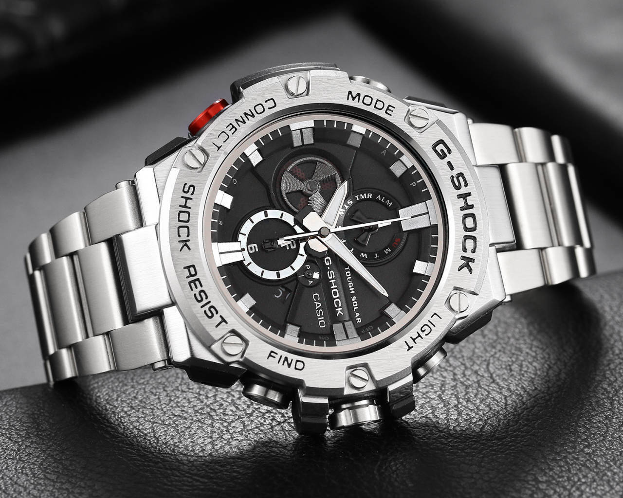 Casio G-Shock นาฬิกาข้อมือผู้ชาย สายเหล็ก รุ่น GST-B100D,GST-B100D-1A - สีขาว | Lazada.co.th