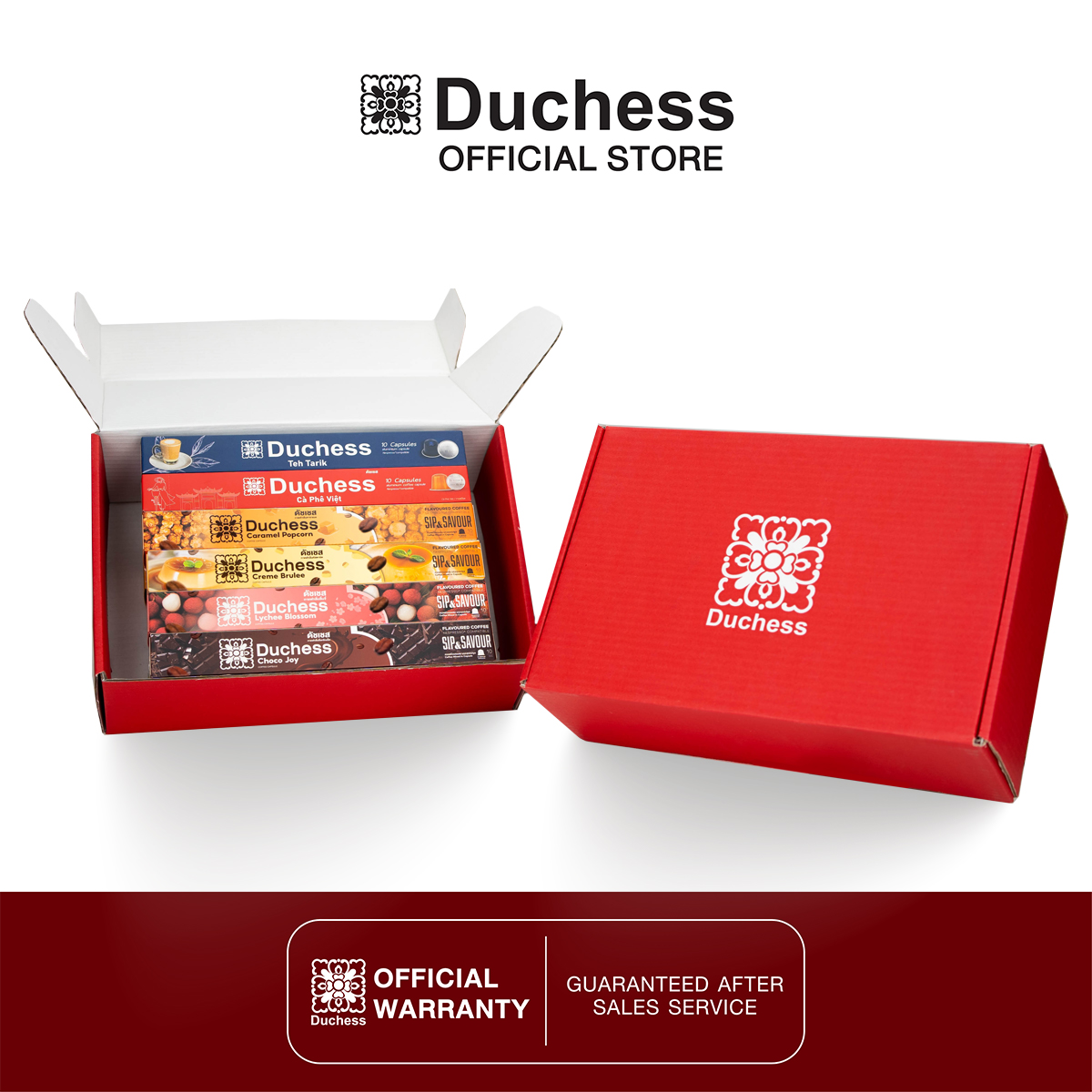 Duchess กล่องของขวัญ Gift set Nespresso Mix ชุดกาแฟ 180 แคปปซูล 18 กล่อง (รวมทุกรสชาติอย่างละ 1 กล่อง) ราคา 3,319 บาท*ส่งฟรี