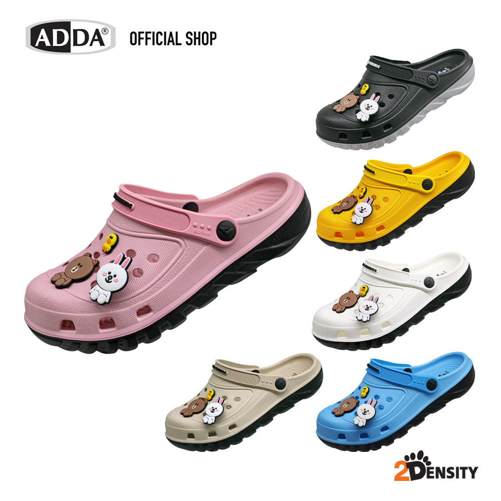ADDA 2density รองเท้าแตะลำลอง แบบสวมหัวโต สำหรับผู้หญิง Line Friends รุ่น 5TD24WC (ไซส์ 4-6) ราคา 360 บาท*ส่งฟรี