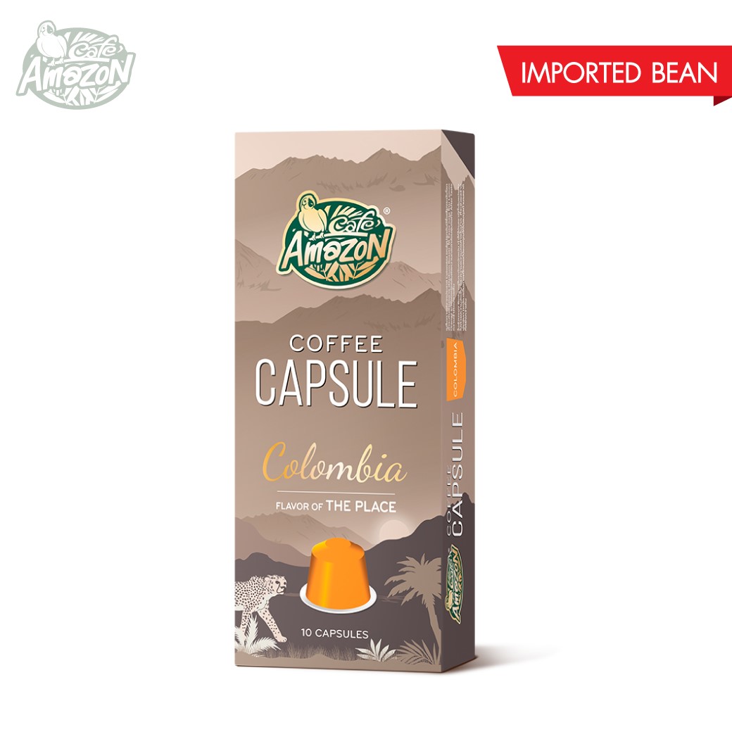 Café Amazon Café Amazon Colombian Coffee Capsules, 1 Box Contains 10 Capsules. ราคา 260 บาท*ส่งฟรี