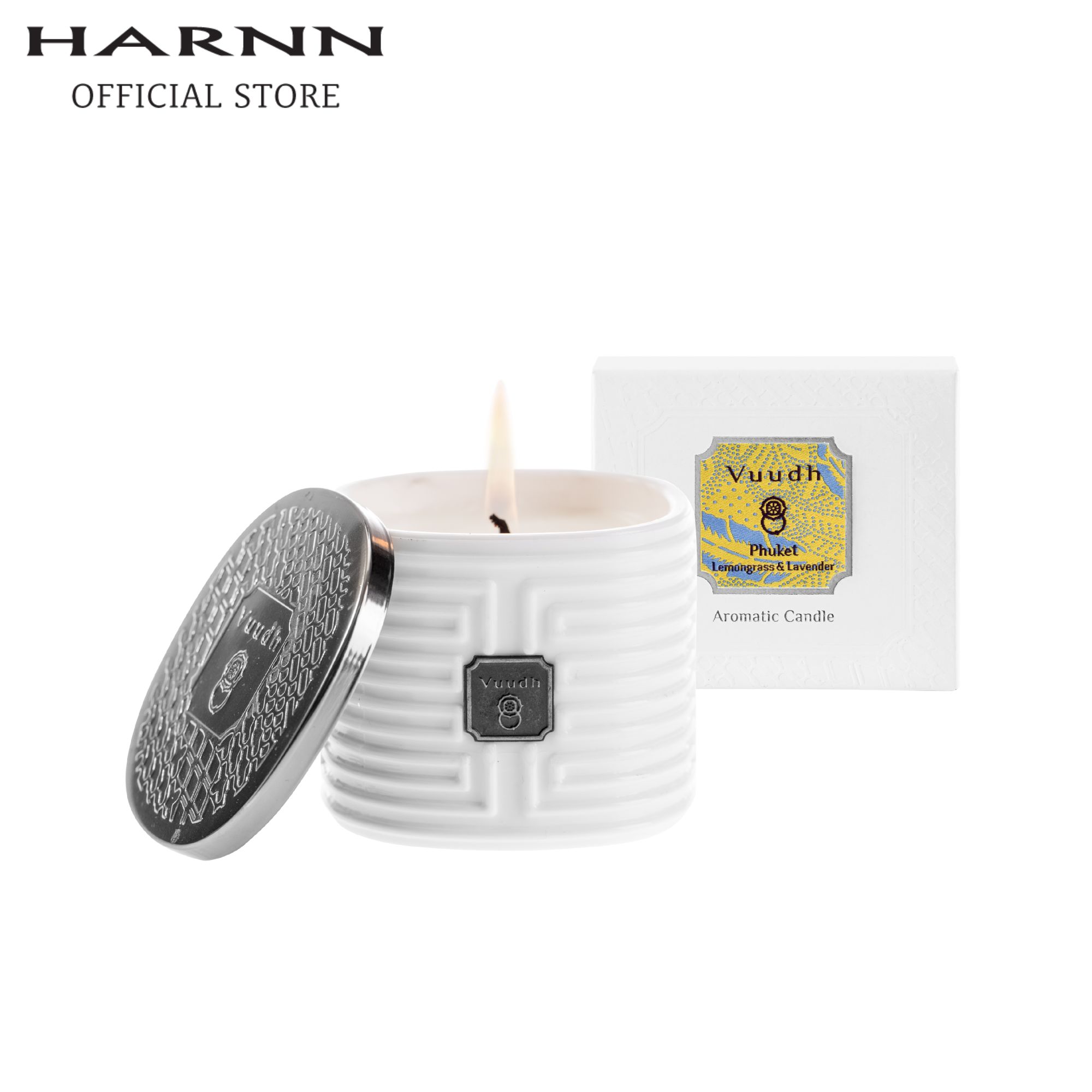 VUUDH PHUKET (LEMONGRASS & LAVENDER) AROMATIC CANDLE 190 G. เทียนหอม เทียน เทียนขนาดเล็ก น้ำหอม น้ำหอมปรับอากาศ น้ำหอมปรับอากาศในบ้าน บ้านหอม อโรม่า อโรม่าติก Aroma ราคา 1,567 บาท*ส่งฟรี