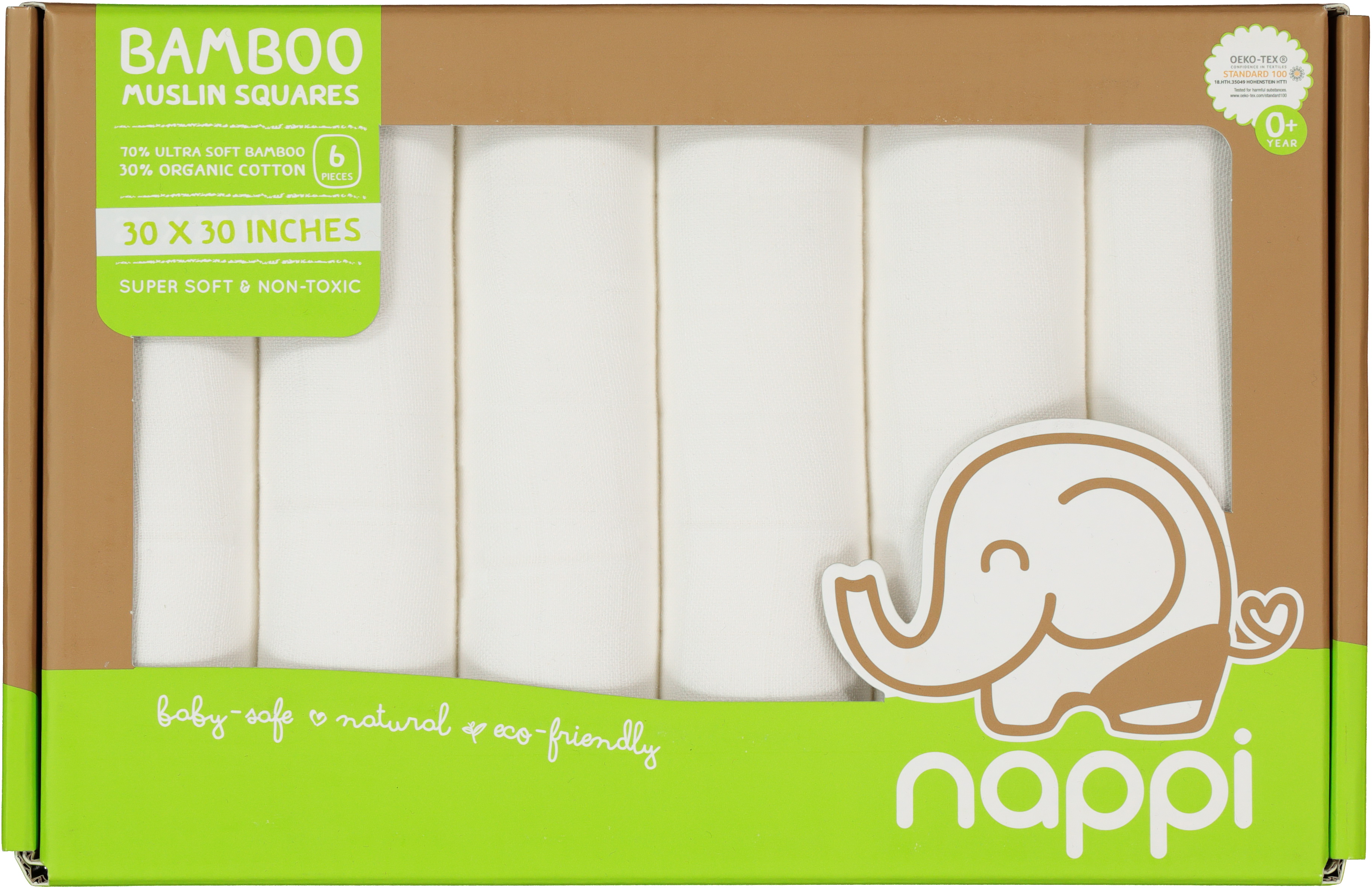 NAPPI BABY ผ้าอ้อมใยไผ่ ขนาด 30 นิ้ว สารพัดประโยชน์ ราคา 927 บาท*ส่งฟรี