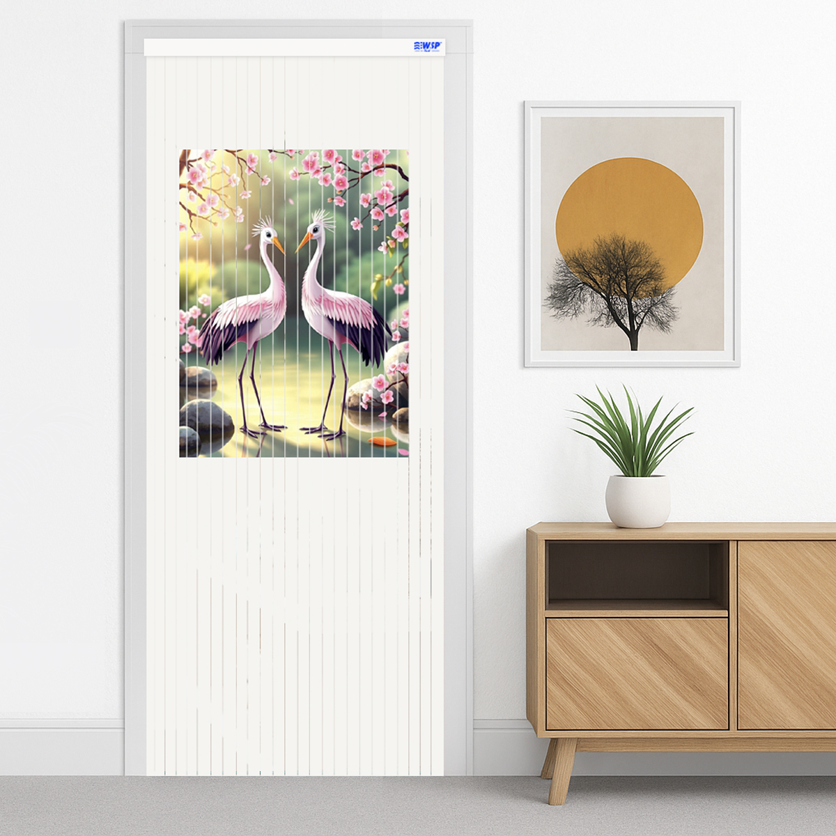 มู่ลี่  (Popular) Wsp Door Blinds, Blinds, Door Curtains, Half-Printed Door Blinds, 80X200 Cm. ราคาพิเศษ