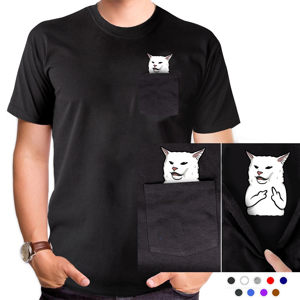 pocket cat t shirt