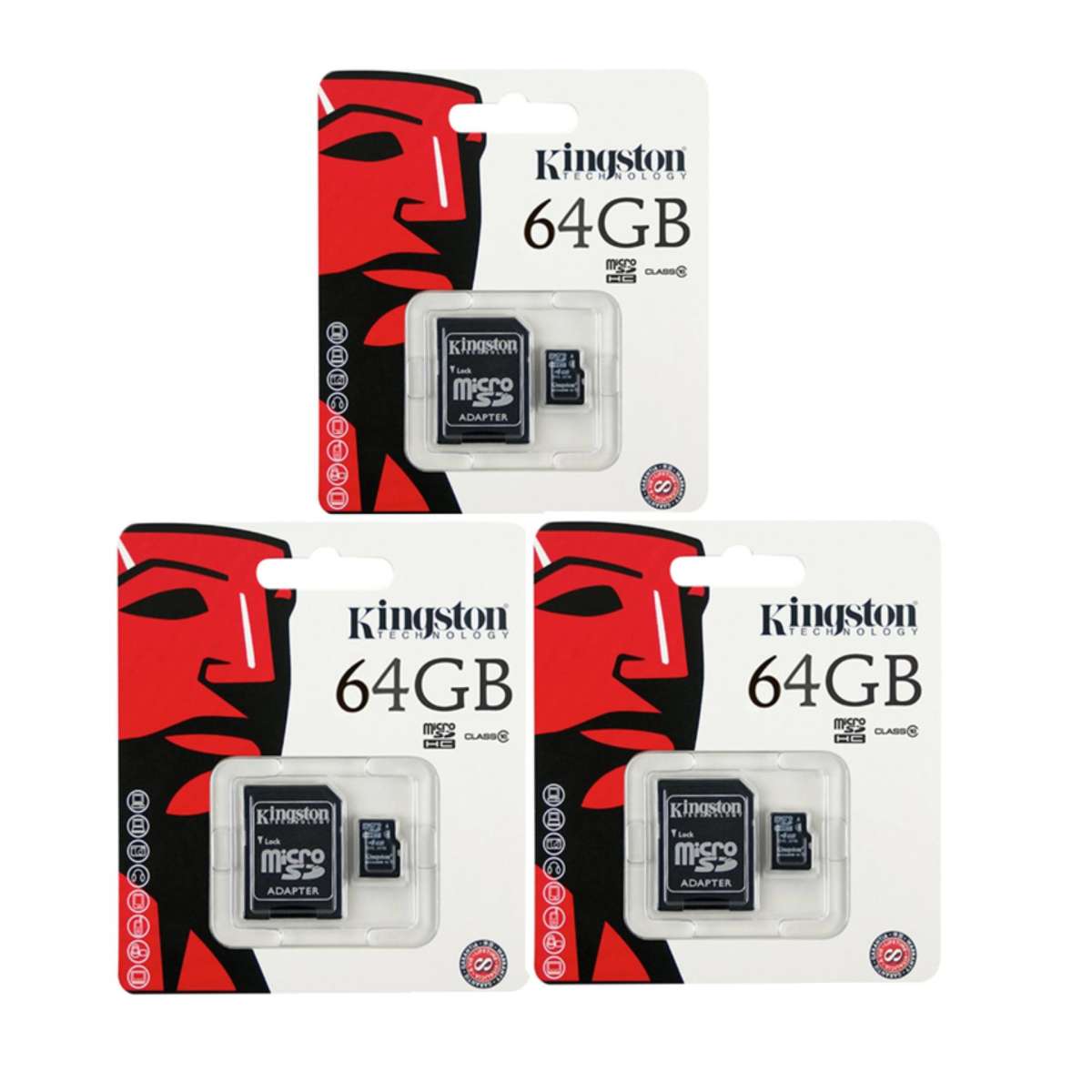 รูปภาพรายละเอียดของ ถูกสุดๆ (ของแท้) Kingston เมมโมรี่การ์ด 64GB SDHC/SDXC Class 10 UHS-I Micro SD Card with Adapter