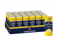 San Pellegrino Fruit Beverage Limonata 330ml 24 กระป๋อง น้ำผลไม้อัดแก๊สธรรมชาติ รสมะนาว ขนาด 330ml