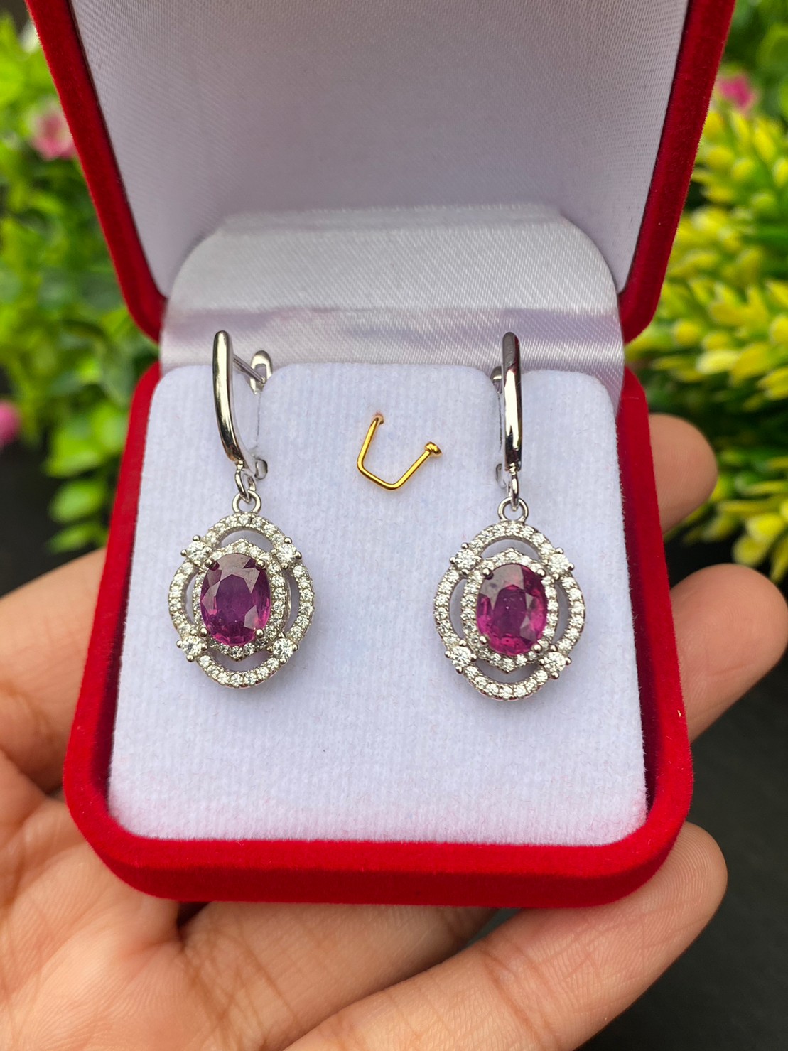 ต่างหู พลอย ทับทิม (Ruby Earrings) พลอยแท้ อัญมณีมงคลประจําวันเกิด เครื่องประดับพลอย ราคา 4,160 บาท*ส่งฟรี