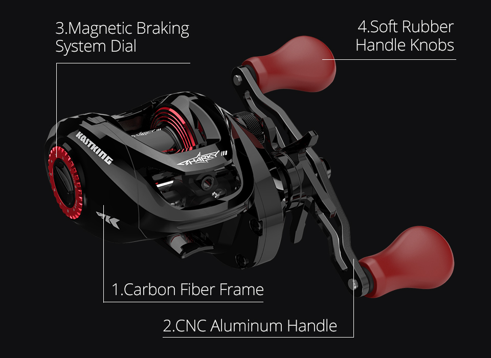 KastKing Sharky III Long Cast Baitcasting Reel 7.2:1 Gear Ratio