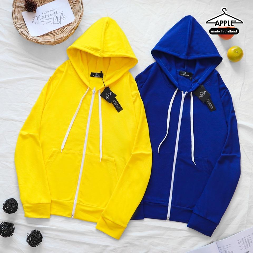 เสื้อฮู๊ด เสื้อคลุมแขนยาว มีซิป HOODIE JACKET (17 สี)