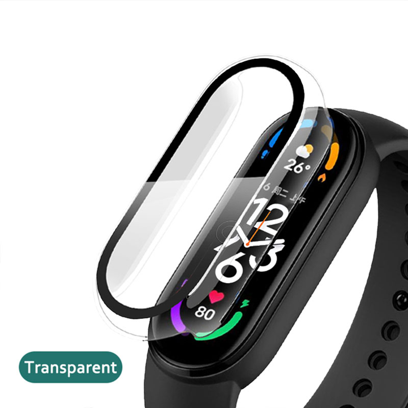 Dán phim bảo vệ 3D 2 trong 1 For xiaomi mi band 9 8 7 xiaomi Ốp lưng kính cường lực xiaomi + dán màn