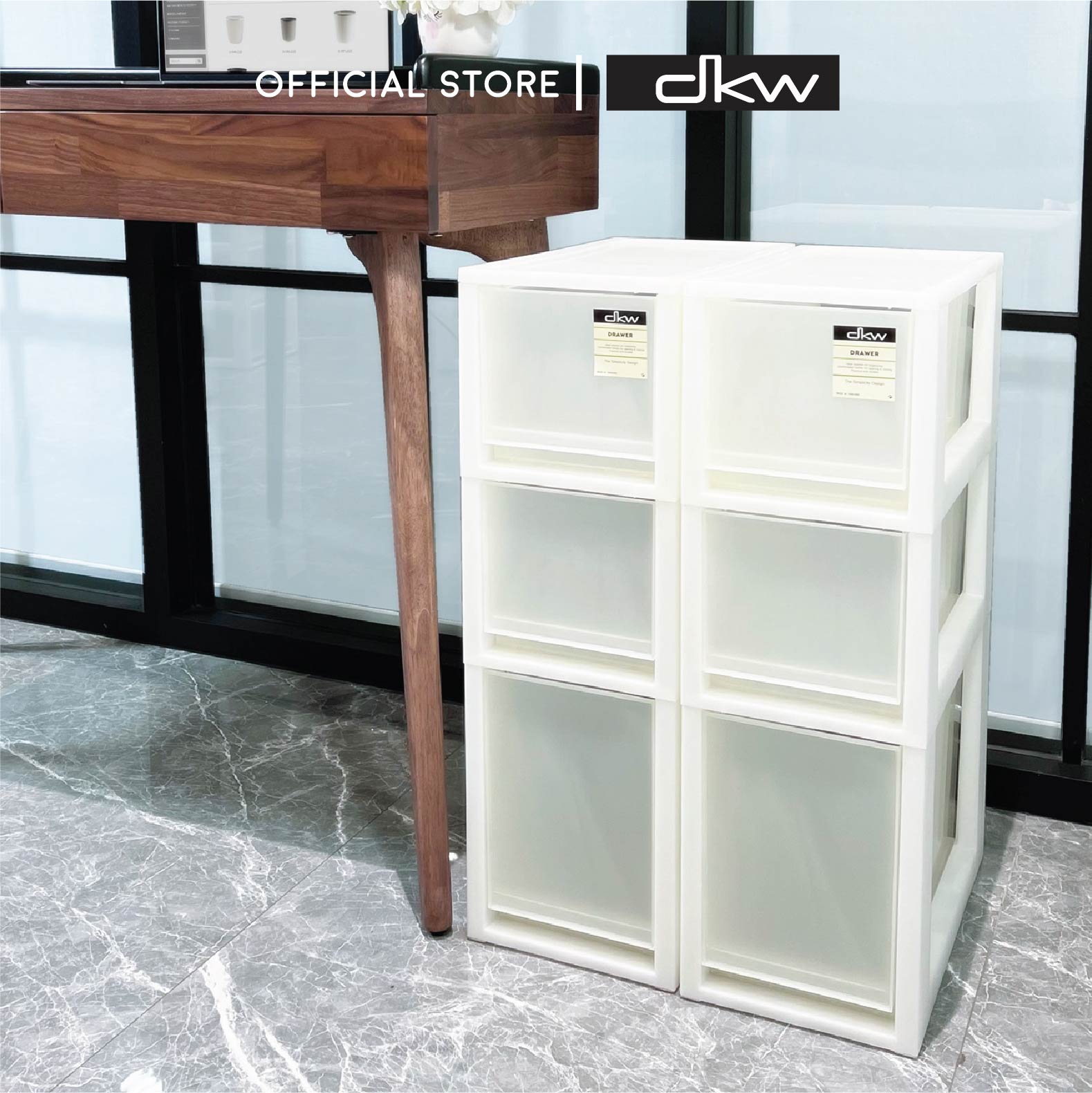 DKW HH-466/1L-2S-Drawer 1L-2S-White ราคา 670 บาท*ส่งฟรี