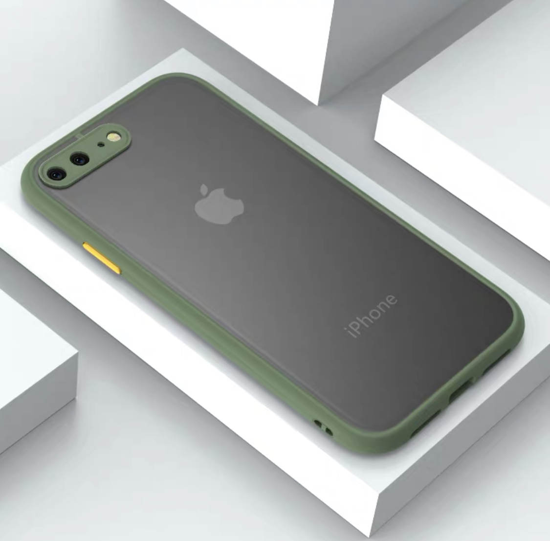 [ส่งจากไทย]Case iPhone 7Plus / iPhone 8Plus เคสกันกระแทก ปุ่มสีผิวด้าน กันรอยกล้อง ขอบนิ่มหลังแข็ง