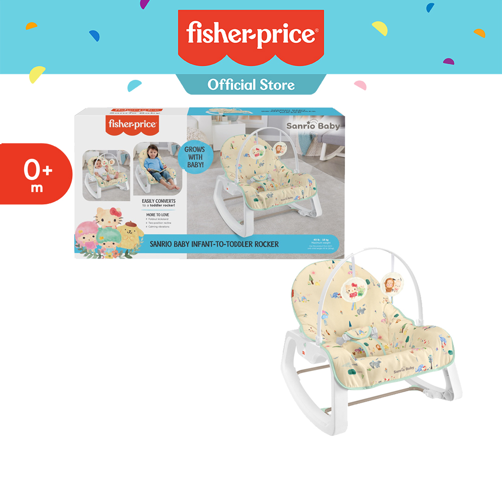 Fisher Price Sanrio Baby Infant Toddler Rocker Bouncer 3 Way ฟิชเชอร์ ไพรส์ ซานริโอ้ เปลนอนเด็กทารก ปรับได้ 3 แบบ (GXL73 CH) ราคา 4,400 บาท*ส่งฟรี