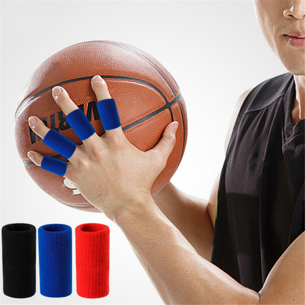 SLWIS Universal อุปกรณ์เสริมกลางแจ้งถุงมือป้องกันบาสเกตบอลยืดหยุ่นที่รองรับนิ้ว Finger Protector โรคข้ออักเสบกีฬา Aid แขน