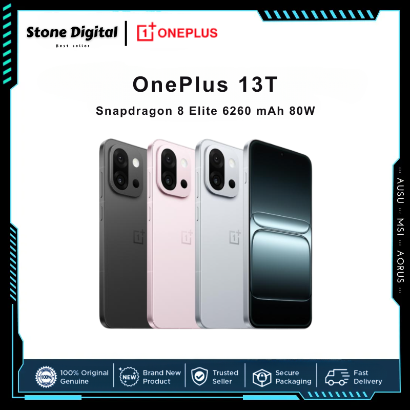 OnePlus 13T Snapdragon 8 Elite Adreno 830 6260 mAh 80W wired 6.32 inches / 120Hz / 1216 x 2640 pixels ราคา 17,999 บาท*ส่งฟรี