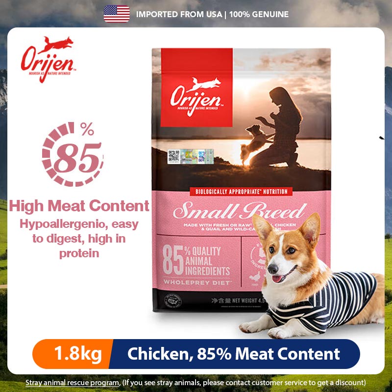 Orijen Pet Dog Food 1.8kg Small Adult Dog Picky Custom Chicken Flavor freeGrains Full Price Full Period ราคา 2,613 บาท*ส่งฟรี